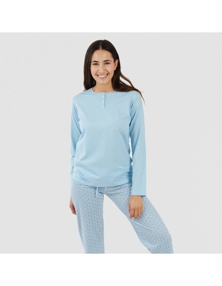 Pijama algodão Timon azul celeste