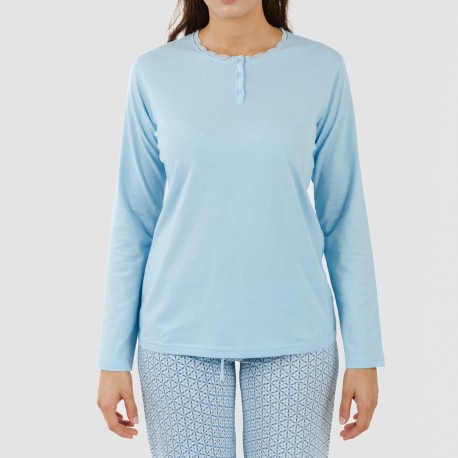 Pijama algodão Timon azul celeste