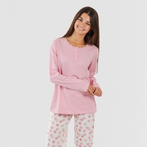 Pijama algodão Graciela rosa