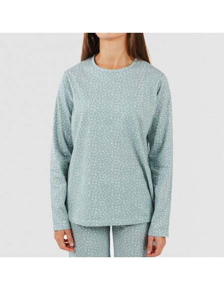 Pijama algodão Anita verde gasto Pijama algodão Anita verde gasto