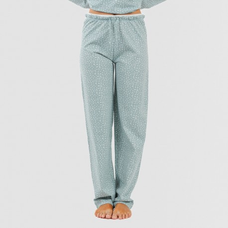 Pijama algodão Anita verde gasto