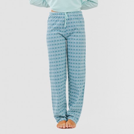 Pijama algodão Galieni verde azulado