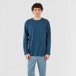 Pijama algodão homem Kristoff azul marinho