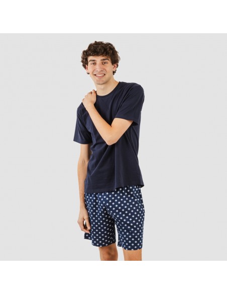 Pijama homem curto Missy azul marinho
