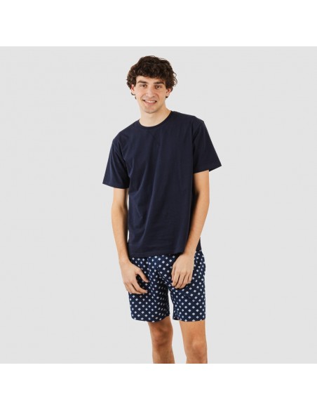 Pijama homem curto Missy azul marinho