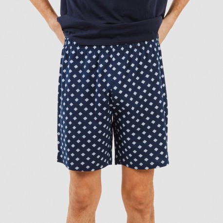 Pijama homem curto Missy azul marinho