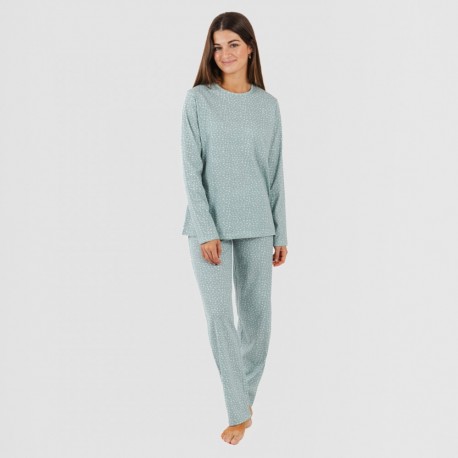 Pijama algodão Anita verde gasto