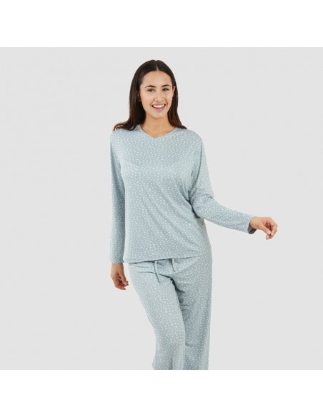 Pijama mulher soft Anita azul indigo Pijama mulher soft Anita azul indigo