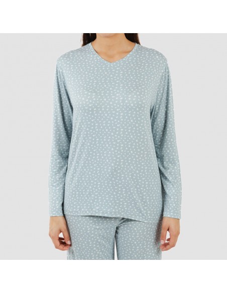 Pijama mulher soft Anita azul indigo Pijama mulher soft Anita azul indigo
