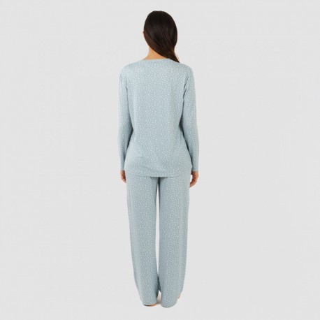 Pijama mulher soft Anita azul indigo