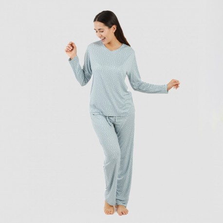Pijama mulher soft Anita azul indigo