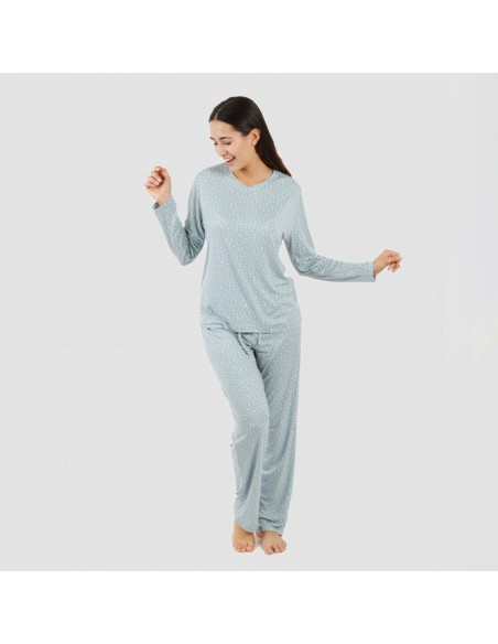 Pijama mulher soft Anita azul indigo Pijama mulher soft Anita azul indigo