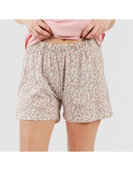 Pijama curto algodão Sofia rosa