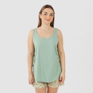 Pijama curto algodão Pamela verde