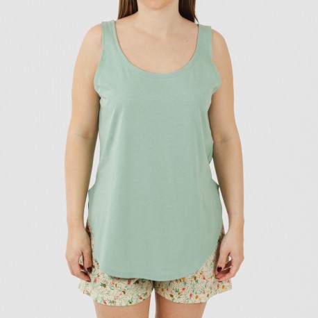 Pijama curto algodão Pamela verde