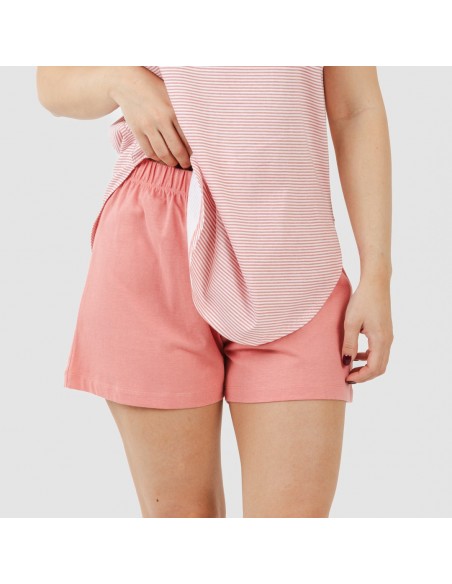 Pijama curto algodão Raya Aliena marsala Pijama curto algodão Raya Aliena marsala
