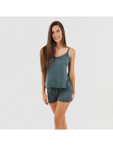 Pijama alças mulher soft liso