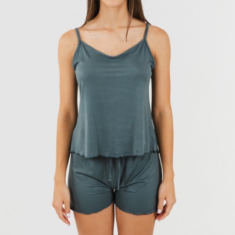 Pijama alças mulher soft liso