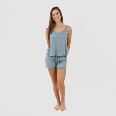 Pijama alças mulher soft liso