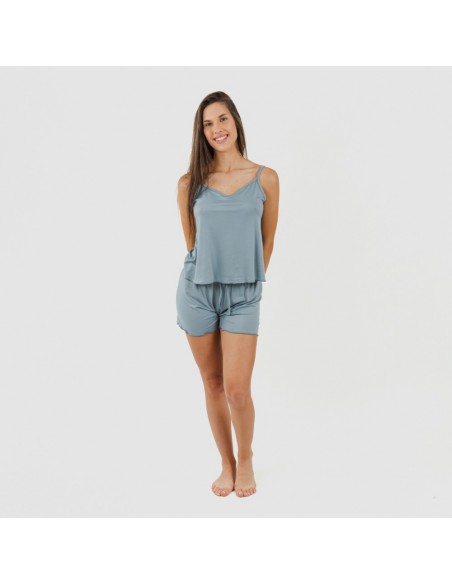 Pijama alças mulher soft liso