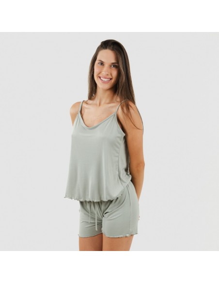 Pijama alças mulher soft liso