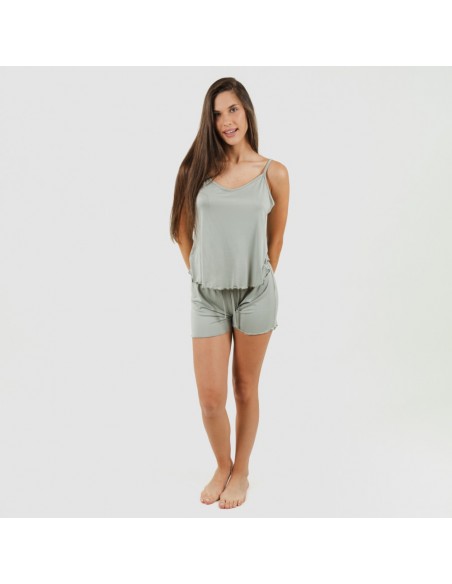 Pijama alças mulher soft liso