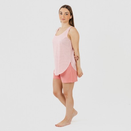 Pijama curto algodão Raya Aliena marsala