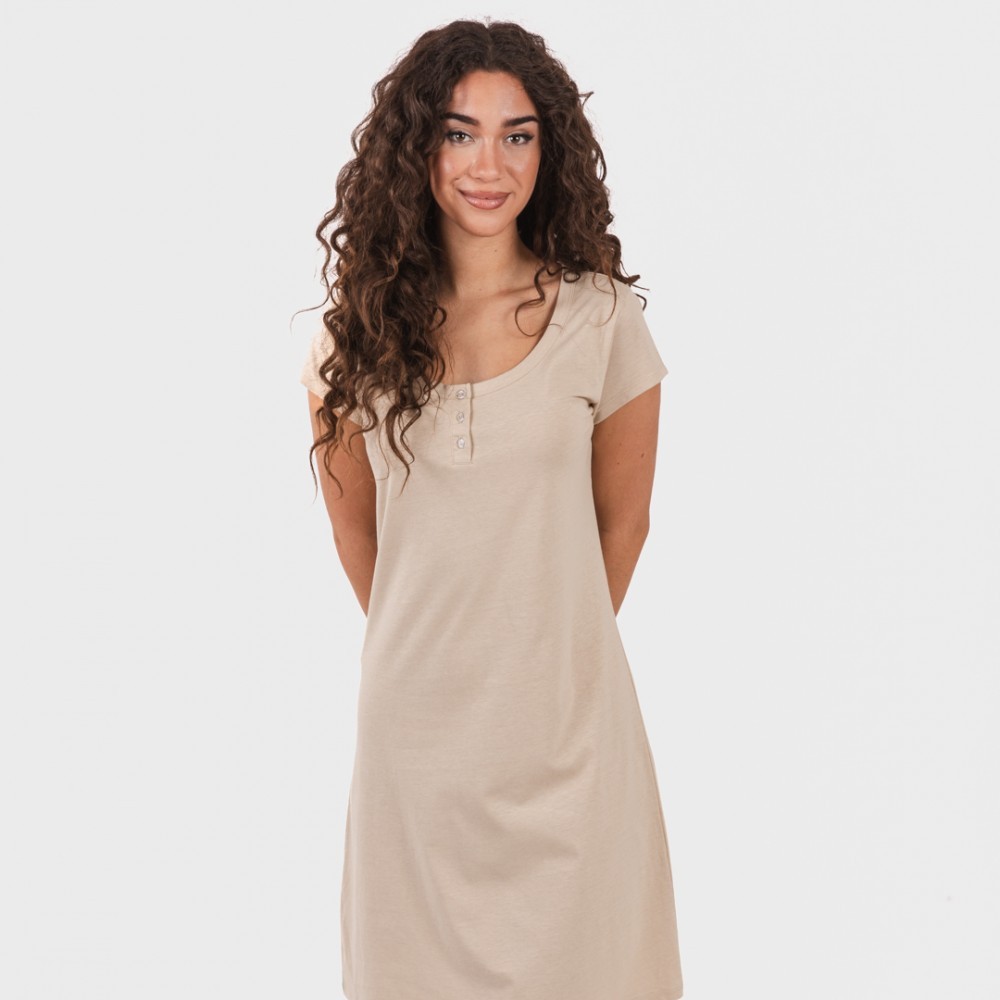 Vestido algodão liso