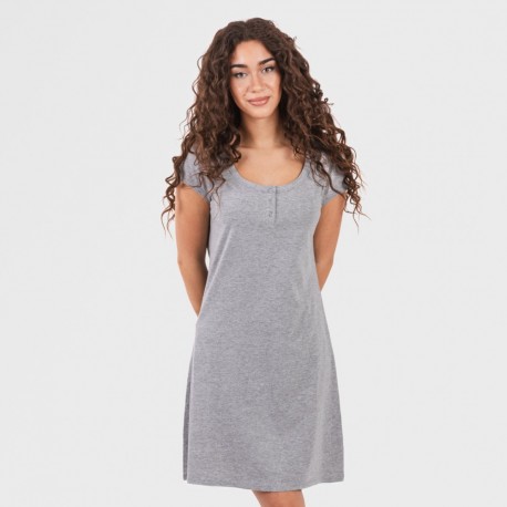 Vestido algodão liso