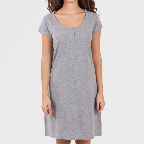 Vestido algodão liso