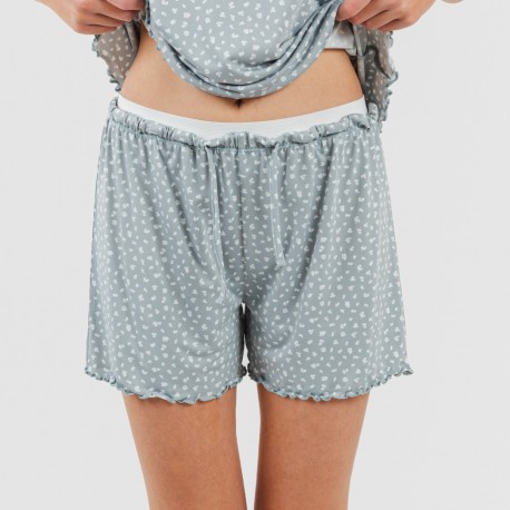 Pijama alças mulher soft Anita azul indigo