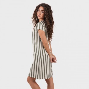 Vestido algodão Raya Avilés verde caça 2