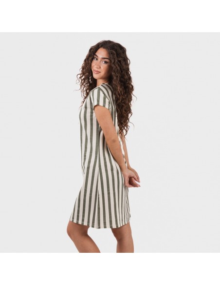 Vestido algodão Raya Avilés verde caça Vestido algodão Raya Avilés verde caça