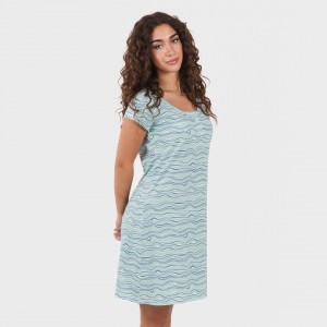 Vestido algodão Ola verde água 2