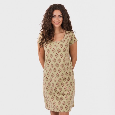 Vestido algodão Denisa verde