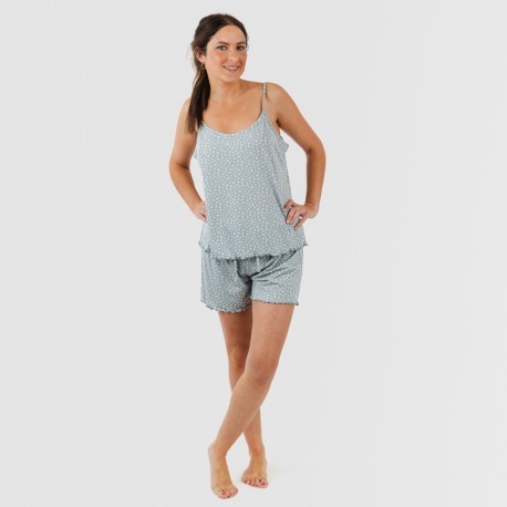 Pijama alças mulher soft Anita azul indigo