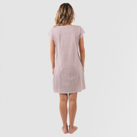 Vestido algodão Louise marsala