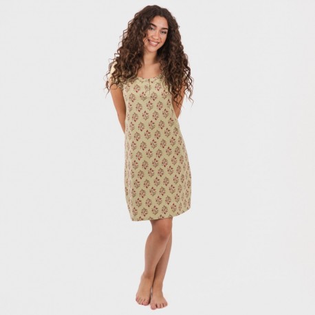 Vestido algodão Denisa verde