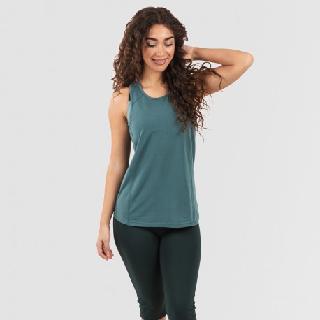 Conjunto desportivo de legging curto mulher verde garrafa