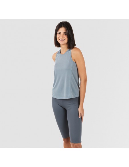 Conjunto desportivo de legging curto mulher azul claro - azul escuro Conjunto desportivo de legging curto mulher azul claro - azul escuro