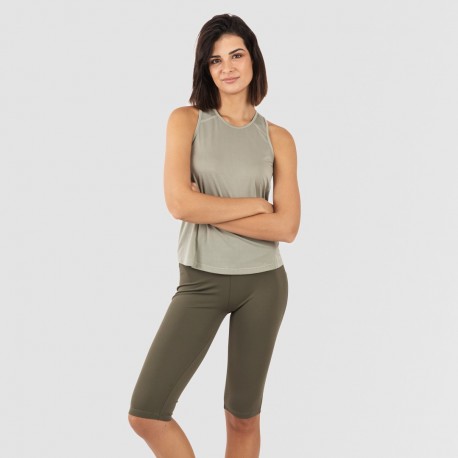 Conjunto desportivo de legging curto mulher verde folha - verde caça roupa-de-desporto-mulher