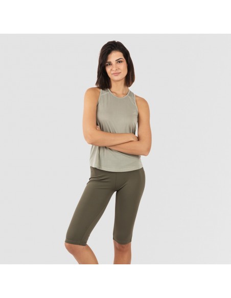 Conjunto desportivo de legging curto mulher verde folha - verde caça Conjunto desportivo de legging curto mulher verde folha - verde caça