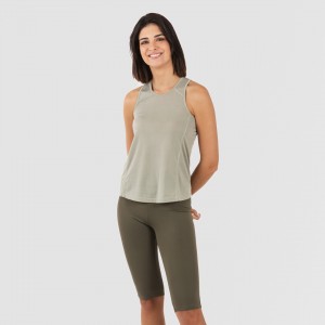 Conjunto desportivo de legging curto mulher verde folha - verde caça 2
