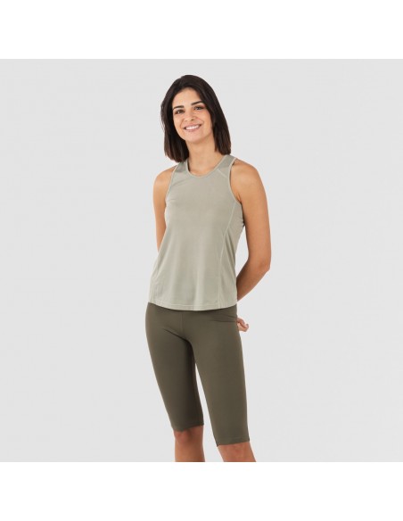 Conjunto desportivo de legging curto mulher verde folha - verde caça roupa-de-desporto-mulher