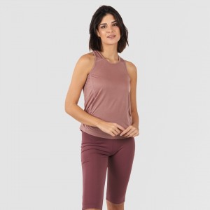 Conjunto desportivo de legging curto mulher malva - beringela