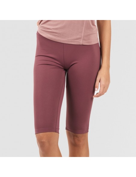 Conjunto desportivo de legging curto mulher malva - beringela Conjunto desportivo de legging curto mulher malva - beringela