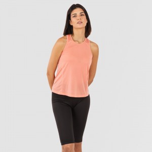 Conjunto desportivo de legging curto mulher laranja - preto 2