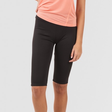 Conjunto desportivo de legging curto mulher laranja - preto