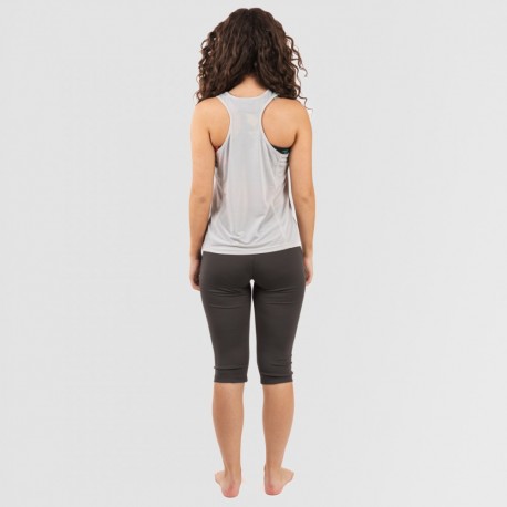 Conjunto desportivo de legging curto mulher cinza perla - cinza marengo