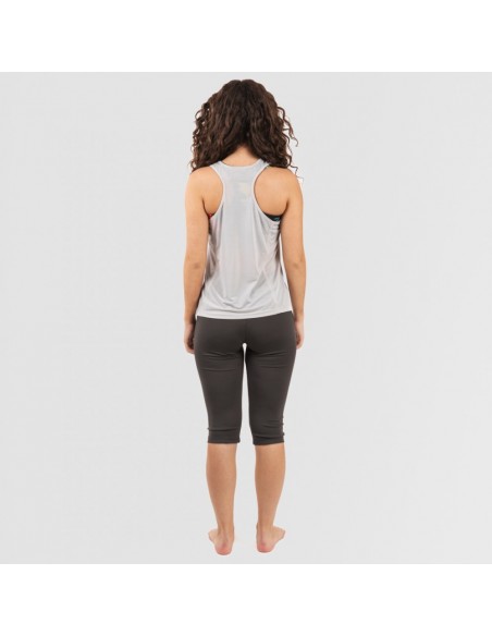 Conjunto desportivo de legging curto mulher cinza perla - cinza marengo Conjunto desportivo de legging curto mulher cinza perla - cinza marengo
